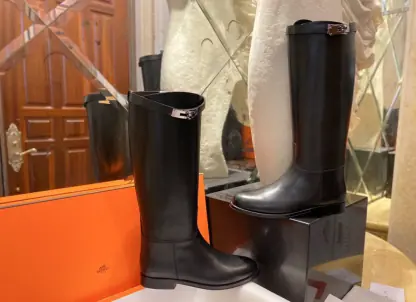 Replica Hermes Women's Jumping Boot Kelly Long Boots CalfSkin #3339 - Image 5