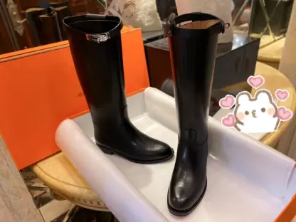 Replica Hermes Women's Jumping Boot Kelly Long Boots CalfSkin #3339 - Image 8