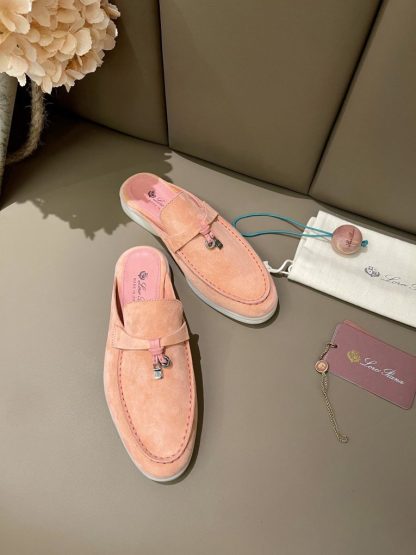 Replica Loro Piana Babouche Charms Walk Moccasin Women's Slippers Suede #3160 - Image 6