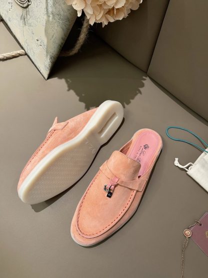 Replica Loro Piana Babouche Charms Walk Moccasin Women's Slippers Suede #3160 - Image 7