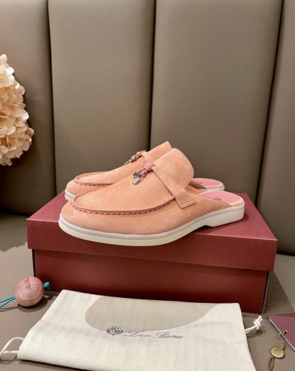 Replica Loro Piana Babouche Charms Walk Moccasin Women's Slippers Suede #3160 - Image 8