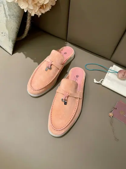 Replica Loro Piana Babouche Charms Walk Moccasin Women's Slippers Suede #3160 - Image 9