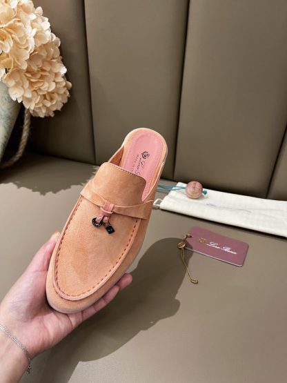 Replica Loro Piana Babouche Charms Walk Moccasin Women's Slippers Suede #3160 - Image 2