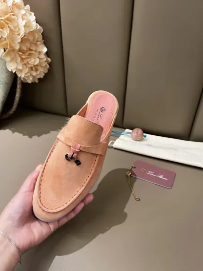 Replica Loro Piana Babouche Charms Walk Moccasin Women's Slippers Suede #3160 - Image 2