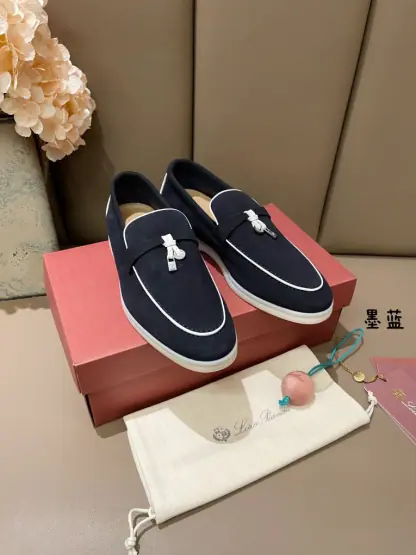 Replica Loro Piana Summer Charms Walk Moccasin Women's Suede Loafer #3172 - Image 7