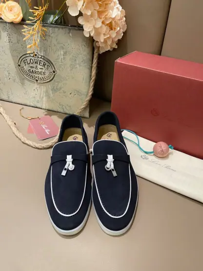 Replica Loro Piana Summer Charms Walk Moccasin Women's Suede Loafer #3172 - Image 8