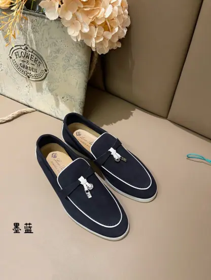 Replica Loro Piana Summer Charms Walk Moccasin Women's Suede Loafer #3172 - Image 5