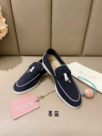 Replica Loro Piana Summer Charms Walk Moccasin Women's Suede Loafer #3172 - Image 9