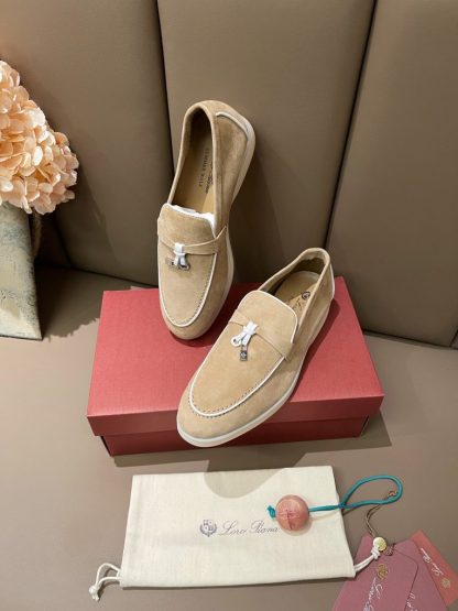 Replica Loro Piana Summer Charms Walk Moccasin Women's Suede Loafer #3174 - Image 7