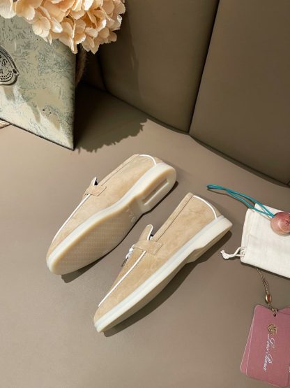Replica Loro Piana Summer Charms Walk Moccasin Women's Suede Loafer #3174 - Image 4
