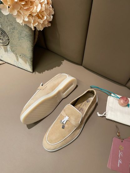 Replica Loro Piana Summer Charms Walk Moccasin Women's Suede Loafer #3174 - Image 6