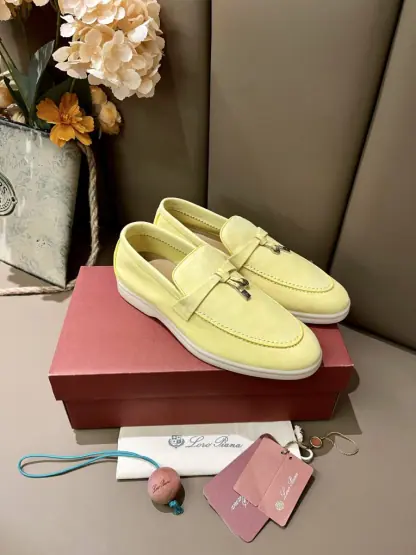 Replica Loro Piana Summer Charms Walk Moccasin Women's Suede Loafer #3170 - Image 7