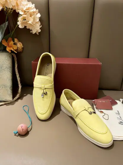Replica Loro Piana Summer Charms Walk Moccasin Women's Suede Loafer #3170 - Image 8