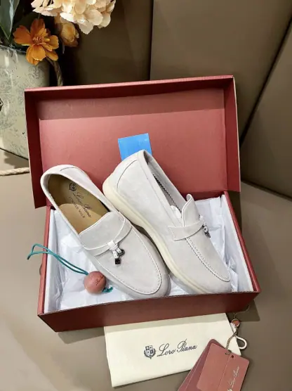 Replica Loro Piana Summer Charms Walk Moccasin Women's Suede Loafer #3168 - Image 4