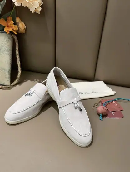 Replica Loro Piana Summer Charms Walk Moccasin Women's Suede Loafer #3168 - Image 5