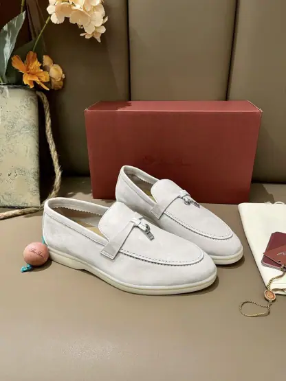 Replica Loro Piana Summer Charms Walk Moccasin Women's Suede Loafer #3168 - Image 7