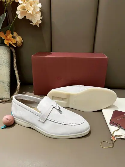 Replica Loro Piana Summer Charms Walk Moccasin Women's Suede Loafer #3168 - Image 3