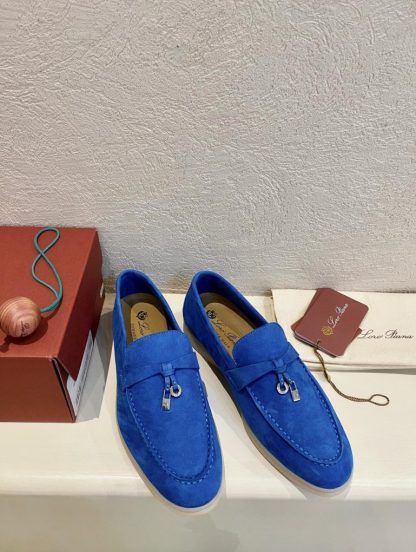 Replica Loro Piana Summer Charms Walk Moccasin Women's Suede Loafer #3146 - Image 4