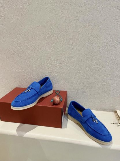 Replica Loro Piana Summer Charms Walk Moccasin Women's Suede Loafer #3146 - Image 8