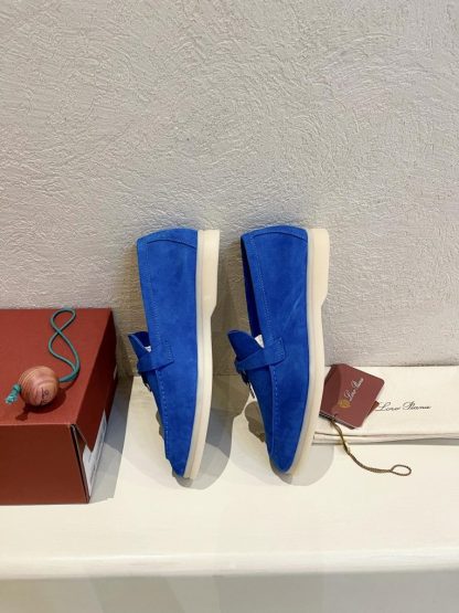 Replica Loro Piana Summer Charms Walk Moccasin Women's Suede Loafer #3146 - Image 5