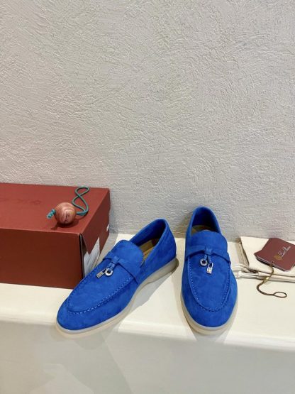Replica Loro Piana Summer Charms Walk Moccasin Women's Suede Loafer #3146 - Image 9