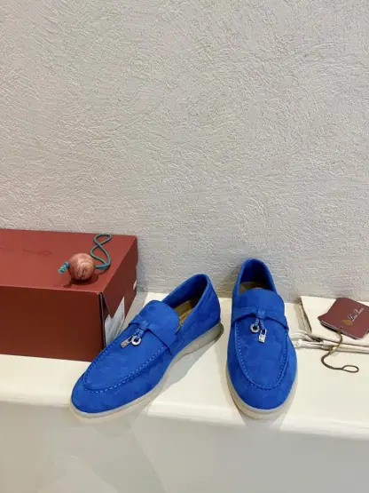 Replica Loro Piana Summer Charms Walk Moccasin Women's Suede Loafer #3146 - Image 9