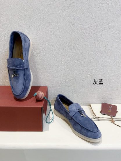 Replica Loro Piana Summer Charms Walk Moccasin Women's Suede Loafer #3144 - Image 7