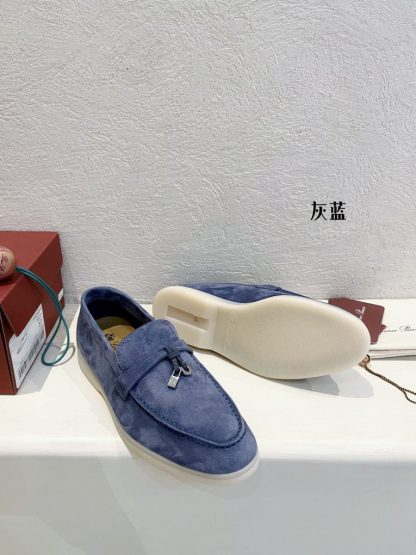 Replica Loro Piana Summer Charms Walk Moccasin Women's Suede Loafer #3144 - Image 4