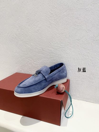Replica Loro Piana Summer Charms Walk Moccasin Women's Suede Loafer #3144 - Image 8