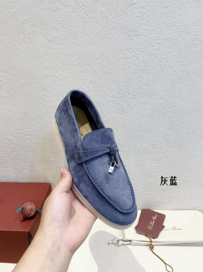 Replica Loro Piana Summer Charms Walk Moccasin Women's Suede Loafer #3144 - Image 9