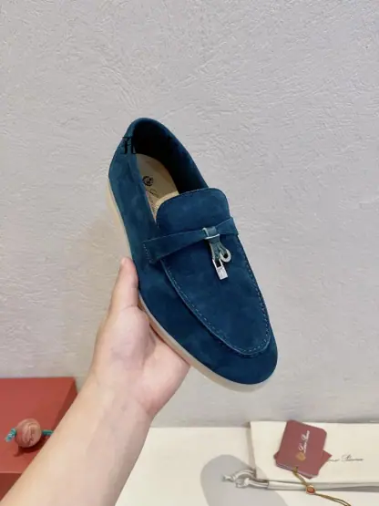 Replica Loro Piana Summer Charms Walk Moccasin Women's Suede Loafer #3143 - Image 9