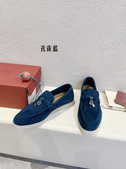 Replica Loro Piana Summer Charms Walk Moccasin Women's Suede Loafer #3143 - Image 8