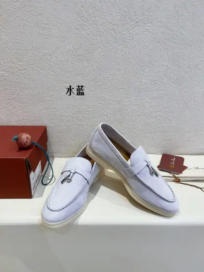 Replica Loro Piana Summer Charms Walk Moccasin Women's Suede Loafer #3142 - Image 3