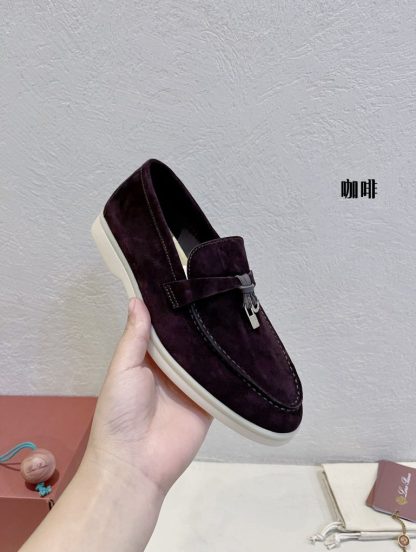 Replica Loro Piana Summer Charms Walk Moccasin Women's Suede Loafer #3139 - Image 5