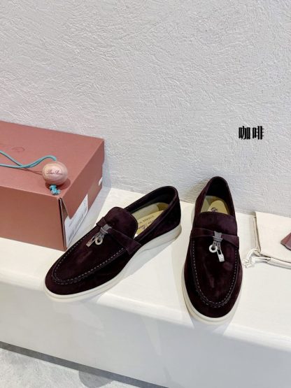 Replica Loro Piana Summer Charms Walk Moccasin Women's Suede Loafer #3139 - Image 9