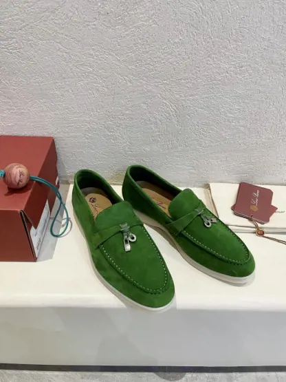 Replica Loro Piana Summer Charms Walk Moccasin Women's Suede Loafer #3138 - Image 8