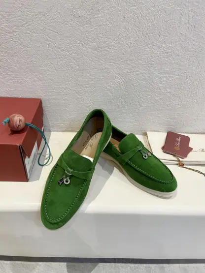 Replica Loro Piana Summer Charms Walk Moccasin Women's Suede Loafer #3138 - Image 6