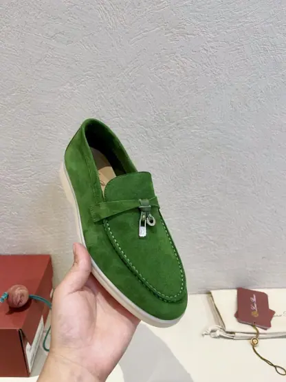 Replica Loro Piana Summer Charms Walk Moccasin Women's Suede Loafer #3138 - Image 7
