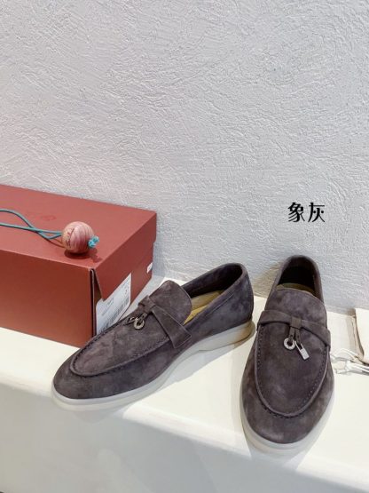 Replica Loro Piana Summer Charms Walk Moccasin Women's Suede Loafer #3135 - Image 8