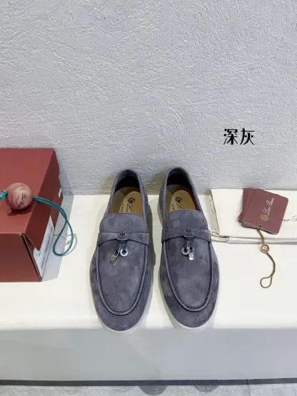 Replica Loro Piana Summer Charms Walk Moccasin Women's Suede Loafer #3134