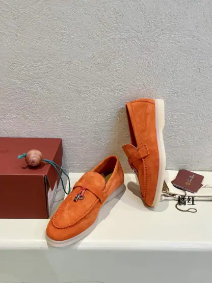 Replica Loro Piana Summer Charms Walk Moccasin Women's Suede Loafer #3130 - Image 2