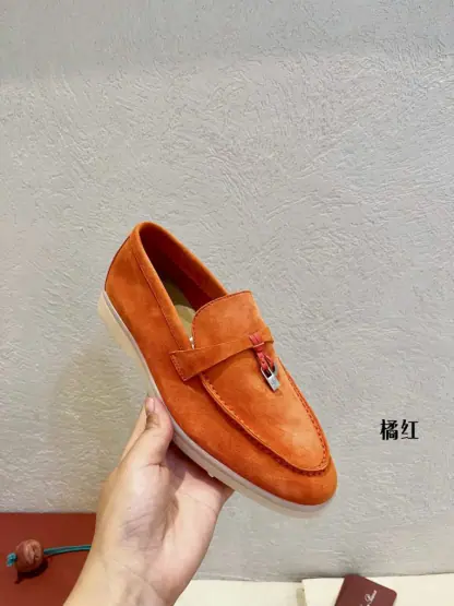 Replica Loro Piana Summer Charms Walk Moccasin Women's Suede Loafer #3130 - Image 4