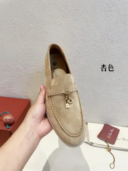 Replica Loro Piana Summer Charms Walk Moccasin Women's Suede Loafer #3128 - Image 3