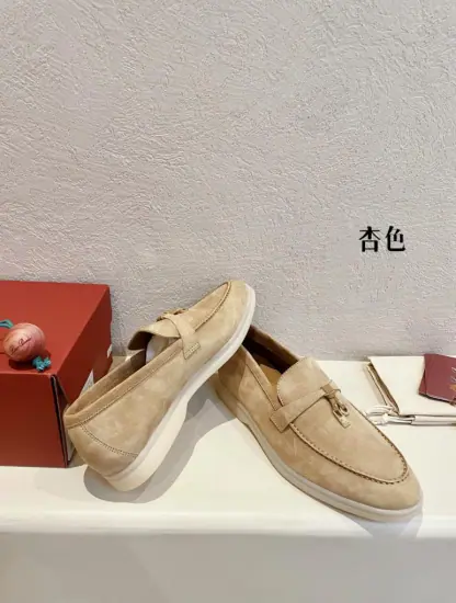 Replica Loro Piana Summer Charms Walk Moccasin Women's Suede Loafer #3128 - Image 5