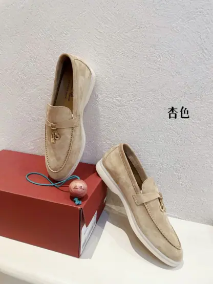 Replica Loro Piana Summer Charms Walk Moccasin Women's Suede Loafer #3128 - Image 7