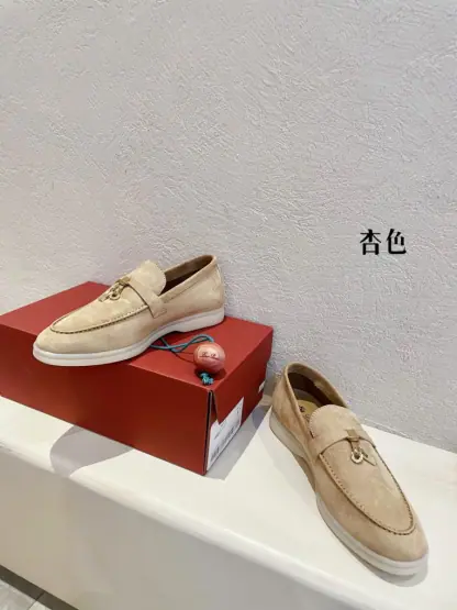 Replica Loro Piana Summer Charms Walk Moccasin Women's Suede Loafer #3128 - Image 2