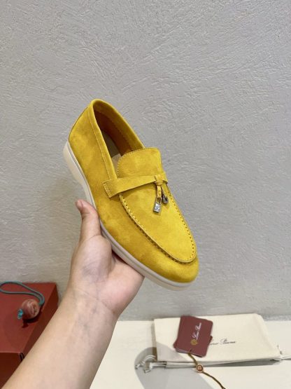 Replica Loro Piana Summer Charms Walk Moccasin Women's Suede Loafer #3124 - Image 5