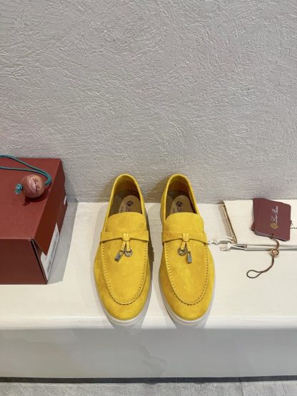 Replica Loro Piana Summer Charms Walk Moccasin Women's Suede Loafer #3124 - Image 9