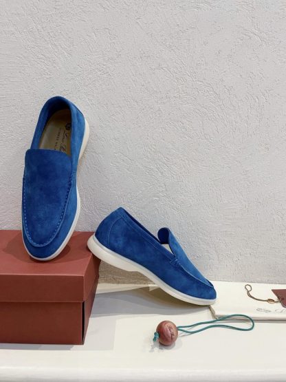 Replica Loro Piana Men's Summer Walk Loafers Suede Loafer #3194 - Image 6