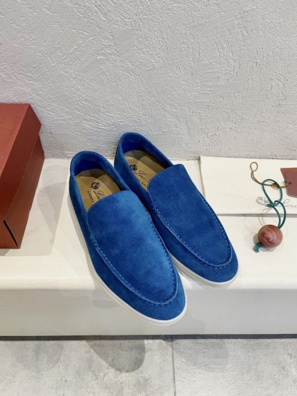 Replica Loro Piana Men's Summer Walk Loafers Suede Loafer #3194 - Image 7